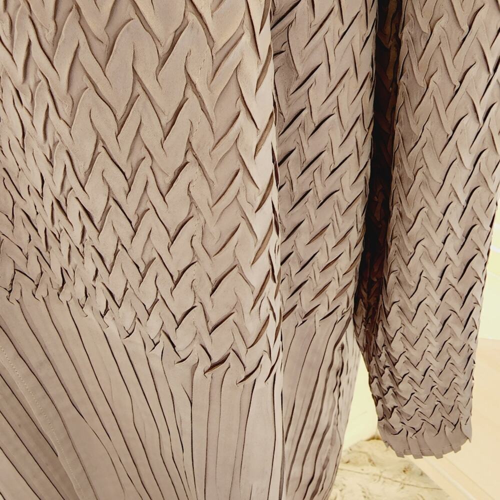 CHICOS GRAY MULTI RIPPLE POLYESTER JACKET SIZE 2(L) - Picture 2 of 8